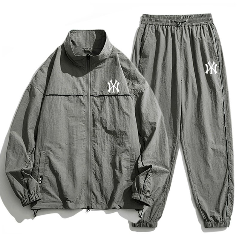 画像1: SALE セール 24 Unisex ‎New York Yankees Nylon Set up Matching Set Jacket + Pant ユニセックス 男女兼用 ヤンキース マッチングセット ナイロン セットアップ 上下 (1)