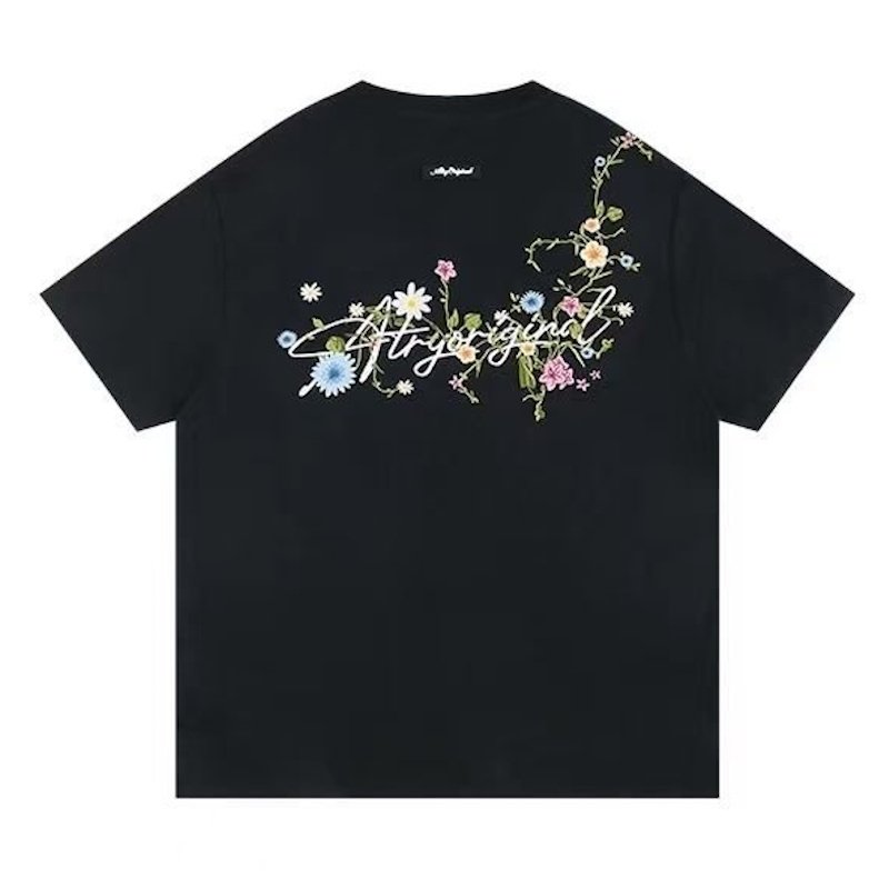 画像3: Flower & Logo round neckT-Shirt  ユニセックス男女兼用フラワー＆ロゴプリント半袖 Tシャツ (3)