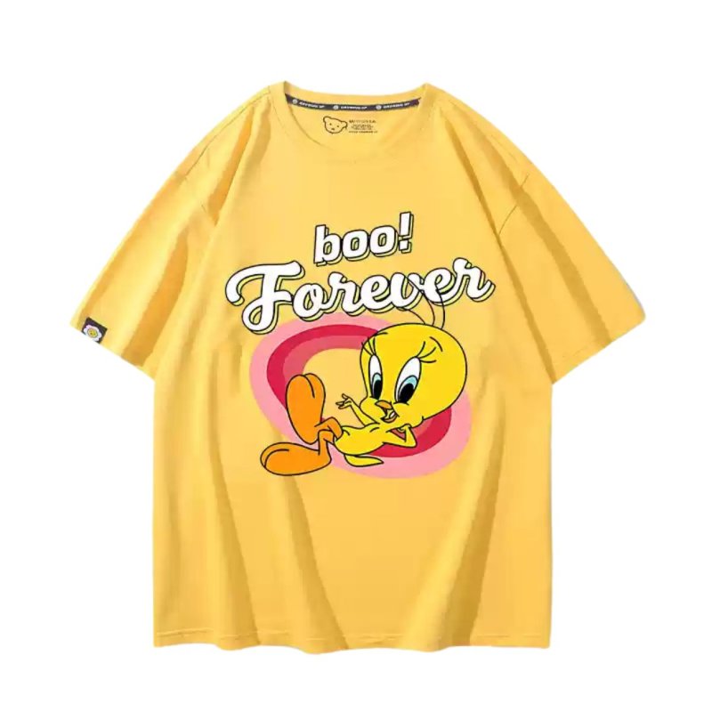 画像5: Tweety looney tunes Short sleeve round neck T-shirt　ユニセックス男女兼用トゥイーティー ルーニー テューンズプリント  ラウンドネック 半袖Tシャツ (5)