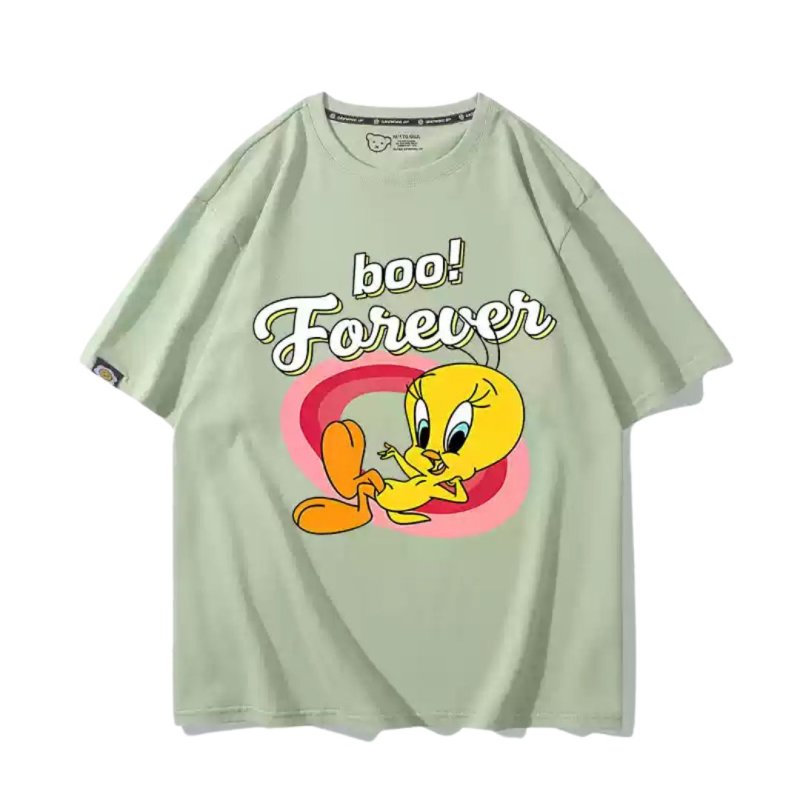 画像7: Tweety looney tunes Short sleeve round neck T-shirt　ユニセックス男女兼用トゥイーティー ルーニー テューンズプリント  ラウンドネック 半袖Tシャツ (7)