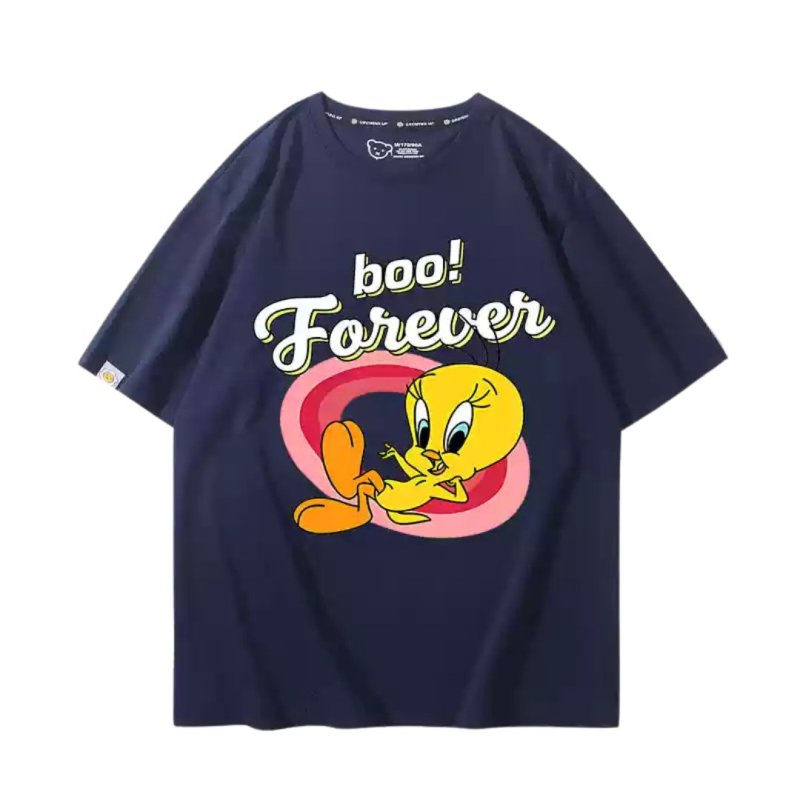 画像2: Tweety looney tunes Short sleeve round neck T-shirt　ユニセックス男女兼用トゥイーティー ルーニー テューンズプリント  ラウンドネック 半袖Tシャツ (2)