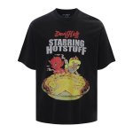 画像1: PureyTalk Purey Gluttonous Devil Kids Starring Hotstuff T-shirts ユニセックス 男女兼用 古着風 ヴィンテージ加工 ホット・スタッフ・ザ・リトル・デビル プリント半袖 Tシャツ (1)