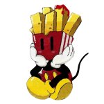 画像1: McDonald's Potato Mickey Rug Carpet Interior マクドナルド ポテトミッキー ラグ カーペット インテリア (1)