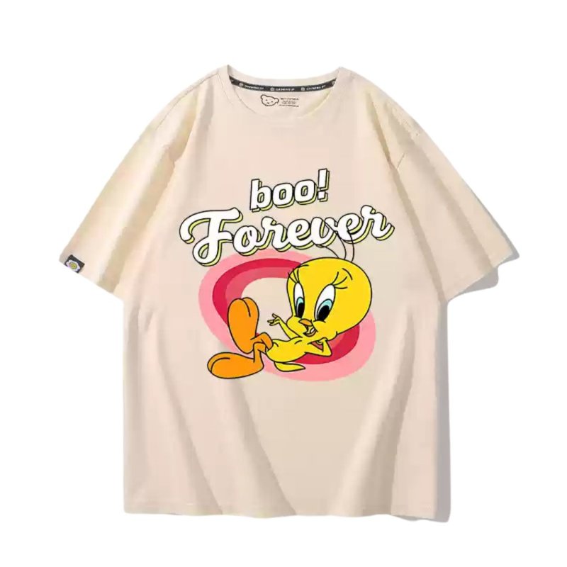 画像6: Tweety looney tunes Short sleeve round neck T-shirt　ユニセックス男女兼用トゥイーティー ルーニー テューンズプリント  ラウンドネック 半袖Tシャツ (6)