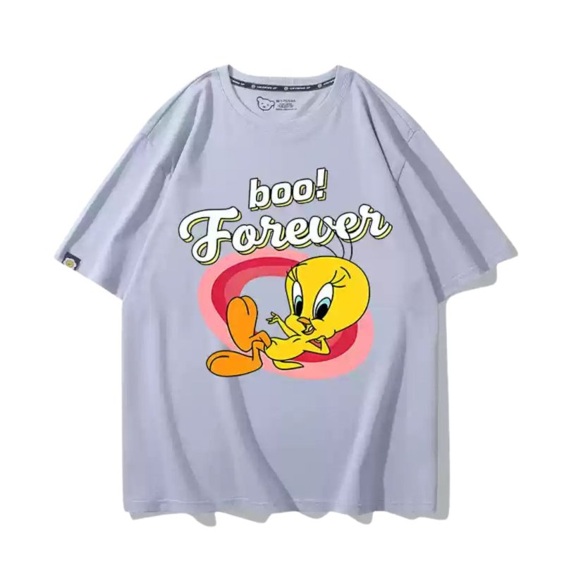 画像8: Tweety looney tunes Short sleeve round neck T-shirt　ユニセックス男女兼用トゥイーティー ルーニー テューンズプリント  ラウンドネック 半袖Tシャツ (8)