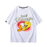 画像1: Tweety looney tunes Short sleeve round neck T-shirt　ユニセックス男女兼用トゥイーティー ルーニー テューンズプリント  ラウンドネック 半袖Tシャツ (1)