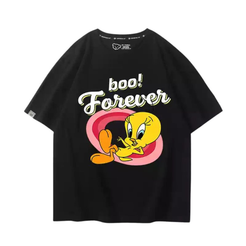 画像4: Tweety looney tunes Short sleeve round neck T-shirt　ユニセックス男女兼用トゥイーティー ルーニー テューンズプリント  ラウンドネック 半袖Tシャツ (4)