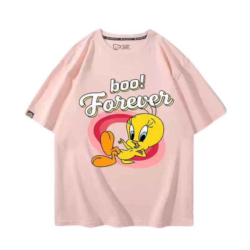 画像3: Tweety looney tunes Short sleeve round neck T-shirt　ユニセックス男女兼用トゥイーティー ルーニー テューンズプリント  ラウンドネック 半袖Tシャツ (3)