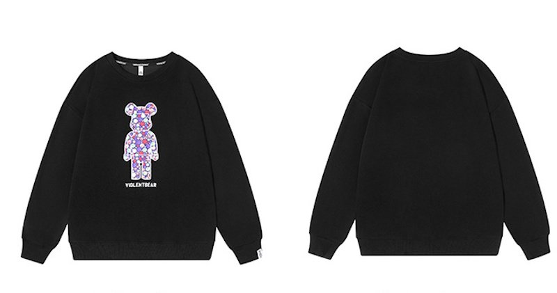 画像7: Unisex space bearbrick print sweatshirt　ユニセックス男女兼用宇宙ベアブリックプリントスウェットトレーナー (7)