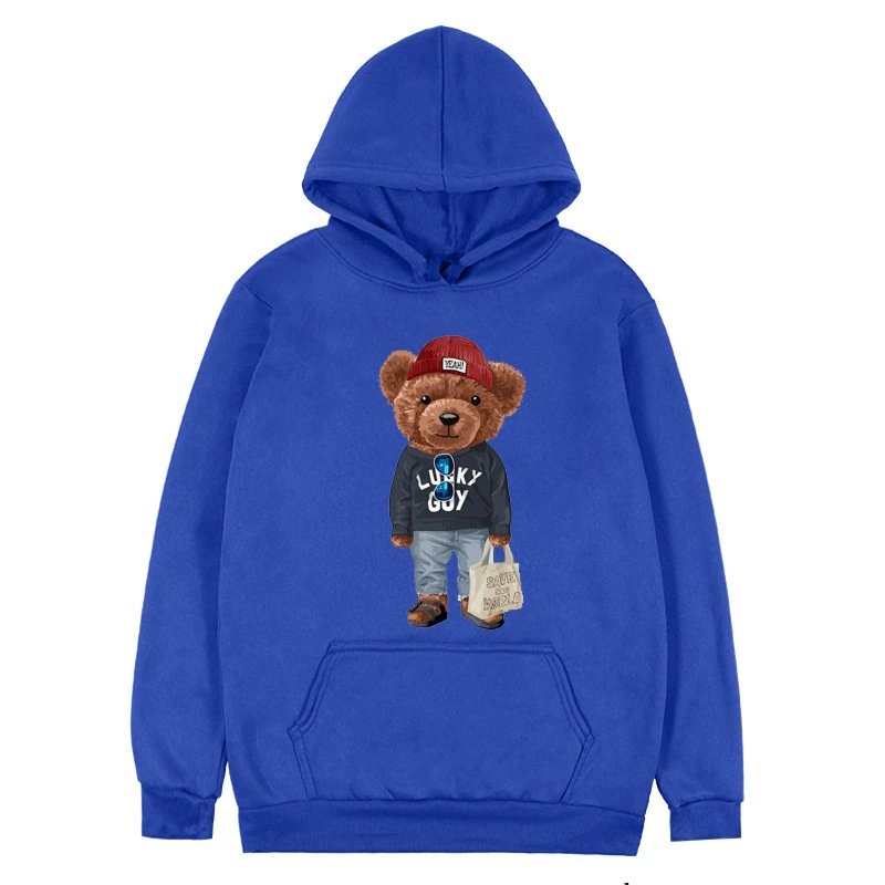 画像6: go on an errand Bear round neck hoodie sweat pullover   ユニセックス 男女兼用お使いベア熊フーディ スウェット パーカー (6)