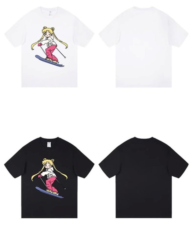 画像6: Unisex Ski Sailor Moon Short Sleeve PrintTshirts   美少女戦士セーラームーンスキープリント半袖Tシャツ  男女兼用 ユニセックス (6)
