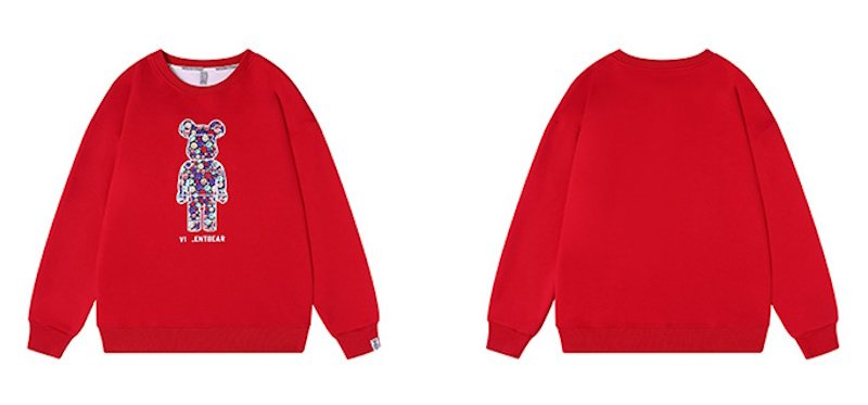 画像5: Unisex space bearbrick print sweatshirt　ユニセックス男女兼用宇宙ベアブリックプリントスウェットトレーナー (5)