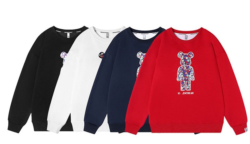 画像8: Unisex space bearbrick print sweatshirt　ユニセックス男女兼用宇宙ベアブリックプリントスウェットトレーナー (8)