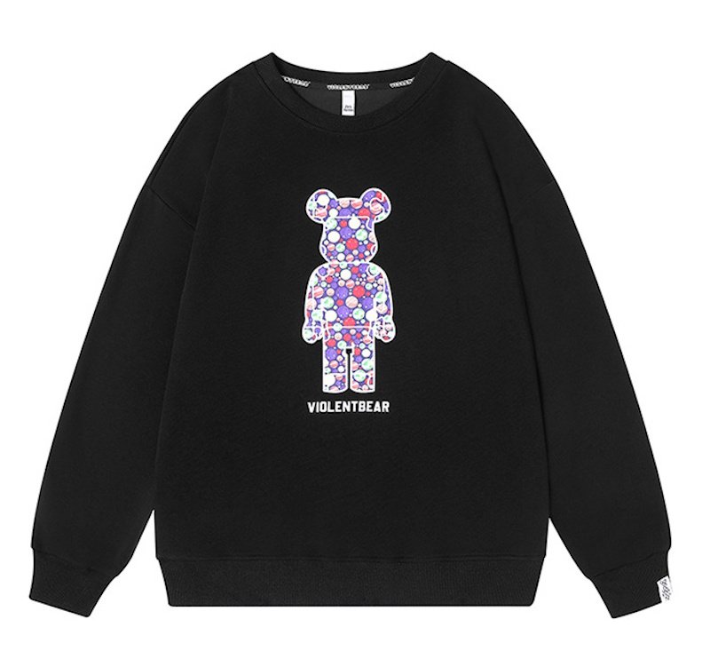 画像4: Unisex space bearbrick print sweatshirt　ユニセックス男女兼用宇宙ベアブリックプリントスウェットトレーナー (4)