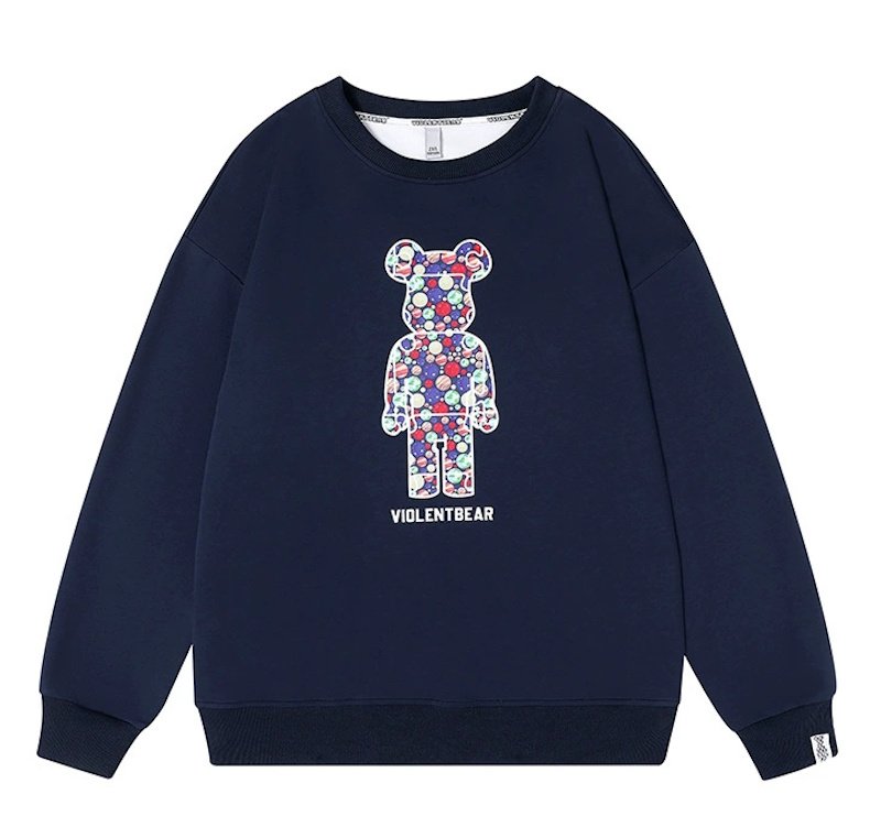画像2: Unisex space bearbrick print sweatshirt　ユニセックス男女兼用宇宙ベアブリックプリントスウェットトレーナー (2)