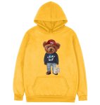 画像1: go on an errand Bear round neck hoodie sweat pullover   ユニセックス 男女兼用お使いベア熊フーディ スウェット パーカー (1)
