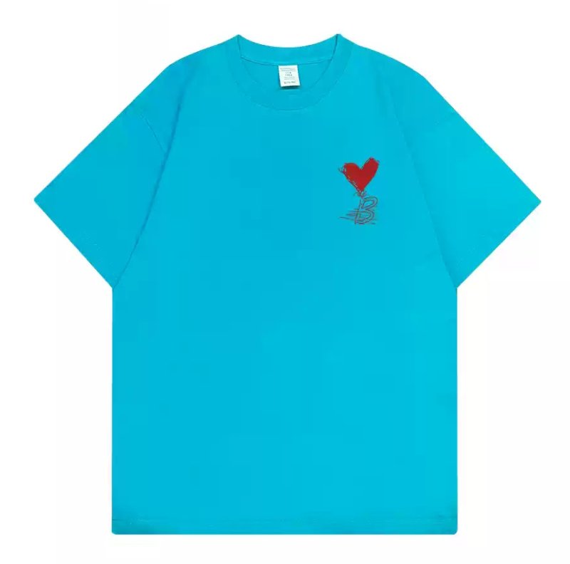 画像3: Heart & B Print short sleeve T-shirt 　 ユニセックス男女兼用ハート＆Bプリント  半袖Tシャツ プルオーバー (3)