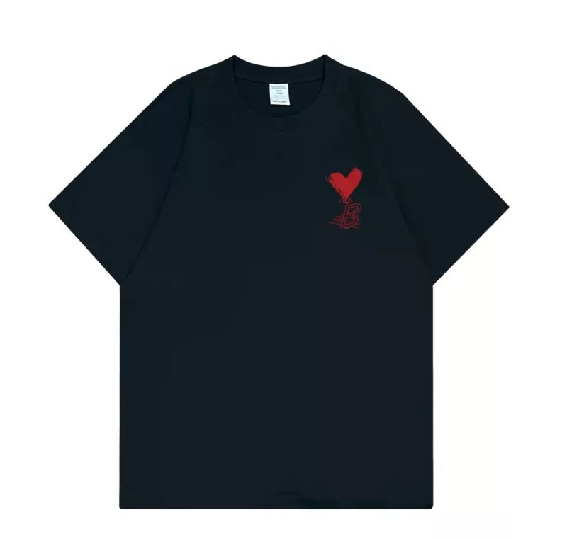 画像5: Heart & B Print short sleeve T-shirt 　 ユニセックス男女兼用ハート＆Bプリント  半袖Tシャツ プルオーバー (5)