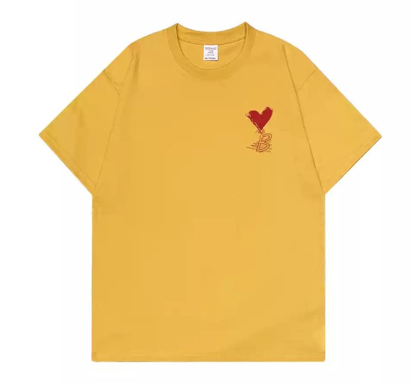 画像8: Heart & B Print short sleeve T-shirt 　 ユニセックス男女兼用ハート＆Bプリント  半袖Tシャツ プルオーバー (8)
