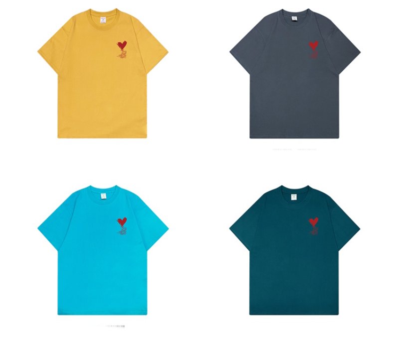 画像11: Heart & B Print short sleeve T-shirt 　 ユニセックス男女兼用ハート＆Bプリント  半袖Tシャツ プルオーバー (11)