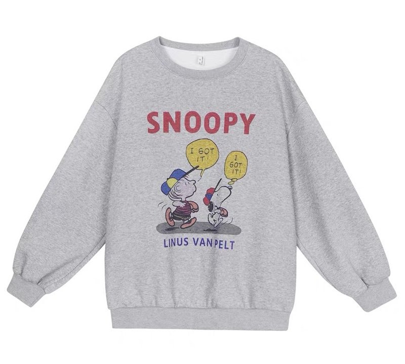 画像1: Unisex Snoopy vintage style print sweatshirt　ユニセックス男女兼用スヌーピーヴィンテージスタイルプリントスウェットトレーナー (1)