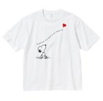 画像1: Snoopy Logan and Heart Print short sleeve T-shirt 　 ユニセックス男女兼用スヌーピー＆ハートプリント  半袖Tシャツ プルオーバー (1)