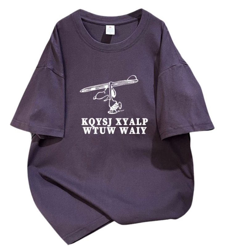 画像3: Surf Snoopy Print short sleeve T-shirt 　 ユニセックス男女兼用サーフスヌーピープリント  半袖Tシャツ プルオーバー (3)