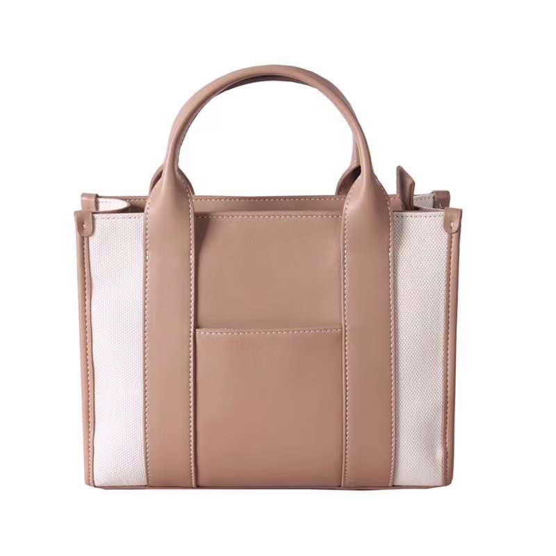 画像5: Unisex Leather and canvas tote shoulder bag　ユニセックスレザー＆キャンバストートショルダーバッグ (5)