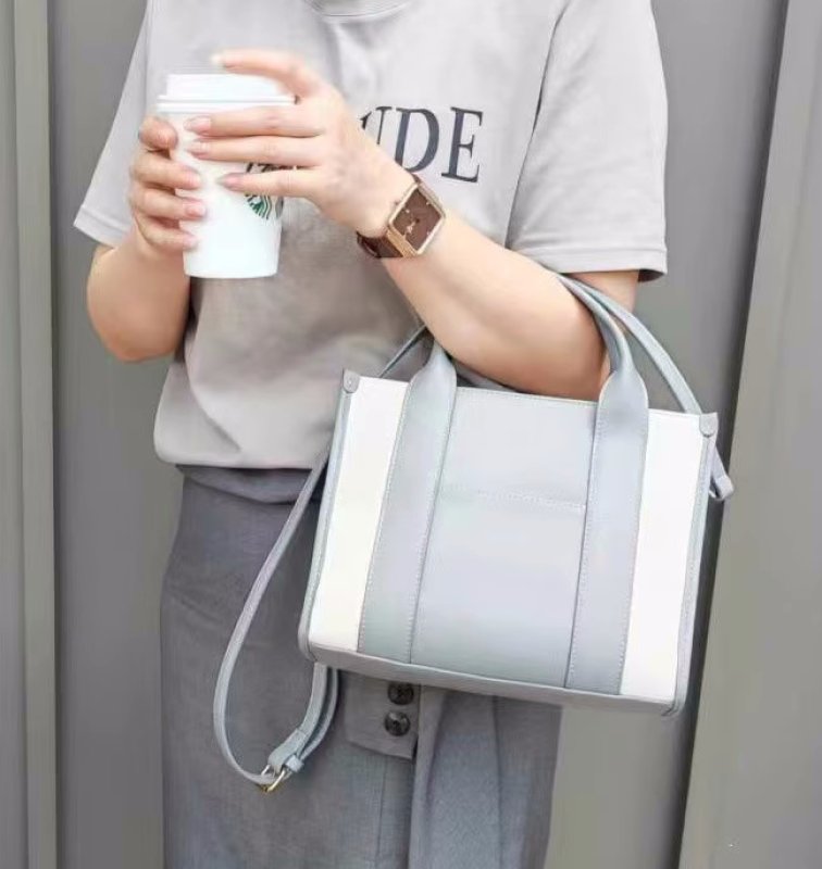 画像11: Unisex Leather and canvas tote shoulder bag　ユニセックスレザー＆キャンバストートショルダーバッグ (11)