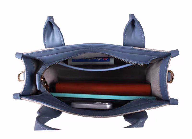 画像9: Unisex Leather and canvas tote shoulder bag　ユニセックスレザー＆キャンバストートショルダーバッグ (9)