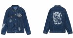 画像1: Unisex kaws bear Painted Denim G-Jean　ユニセックス 男女兼用カウズベアペイントGジャンデニムジャケットブルゾン (1)