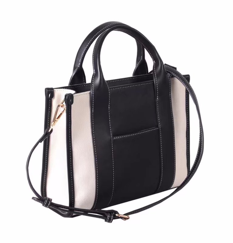 画像10: Unisex Leather and canvas tote shoulder bag　ユニセックスレザー＆キャンバストートショルダーバッグ (10)