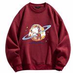 画像11: Unisex Saturn Snoopy x NASA print sweatshirt　ユニセックス男女兼用スヌーピー土星＆NASAプリントスウェットトレーナー (11)