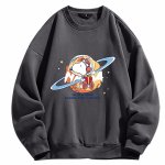 画像10: Unisex Saturn Snoopy x NASA print sweatshirt　ユニセックス男女兼用スヌーピー土星＆NASAプリントスウェットトレーナー (10)