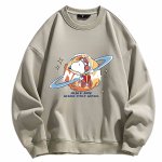 画像5: Unisex Saturn Snoopy x NASA print sweatshirt　ユニセックス男女兼用スヌーピー土星＆NASAプリントスウェットトレーナー (5)