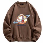 画像6: Unisex Saturn Snoopy x NASA print sweatshirt　ユニセックス男女兼用スヌーピー土星＆NASAプリントスウェットトレーナー (6)
