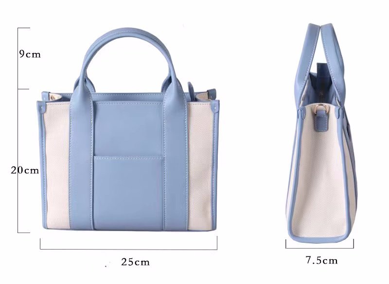 画像12: Unisex Leather and canvas tote shoulder bag　ユニセックスレザー＆キャンバストートショルダーバッグ (12)