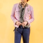 画像2: Tweed Pearl pink jacket ツイード パール 真珠 ピンク ジャケット (2)