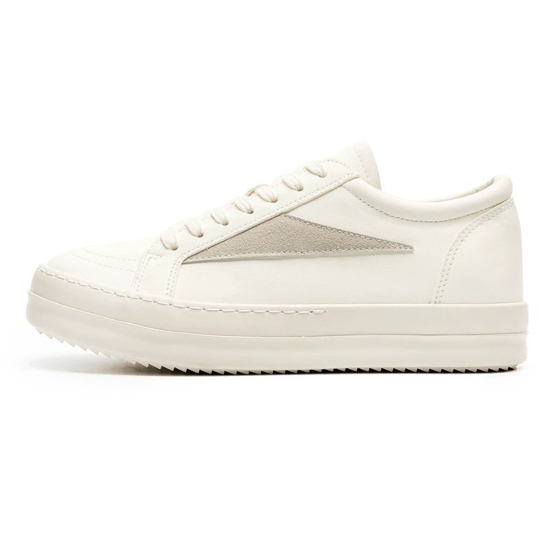 画像2: Unisex Leather point color thick sole lace-up sneakers shoes  ユニセックス 男女兼用レザーポイントカラー厚底レザーレースアップスニーカー (2)