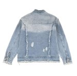 画像2: Unisex Fringe distressed denim jacket G-Jean　ユニセックス 男女兼用フリンジダメージジャケットGジャンブルゾン (2)