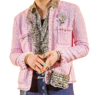 tweed tweed pink fringe jacket ツイードピンクフリンジジャケット
