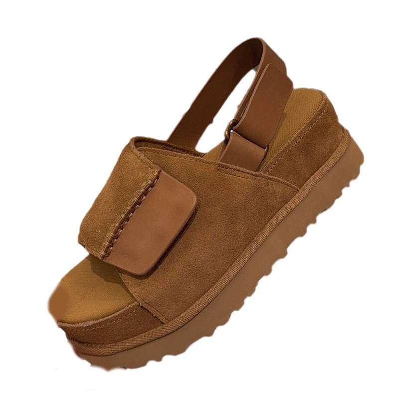 画像5: Open-toe platform leather sandals　オープントゥ  プラットフォーム厚底レザーサンダル  (5)