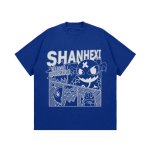 画像2: Letter logo & comic print hip hop Print short sleeve T-shirt 　 ユニセックス男女兼用レターロゴ＆コミックプリントヒップホッププリント  半袖Tシャツ プルオーバー (2)