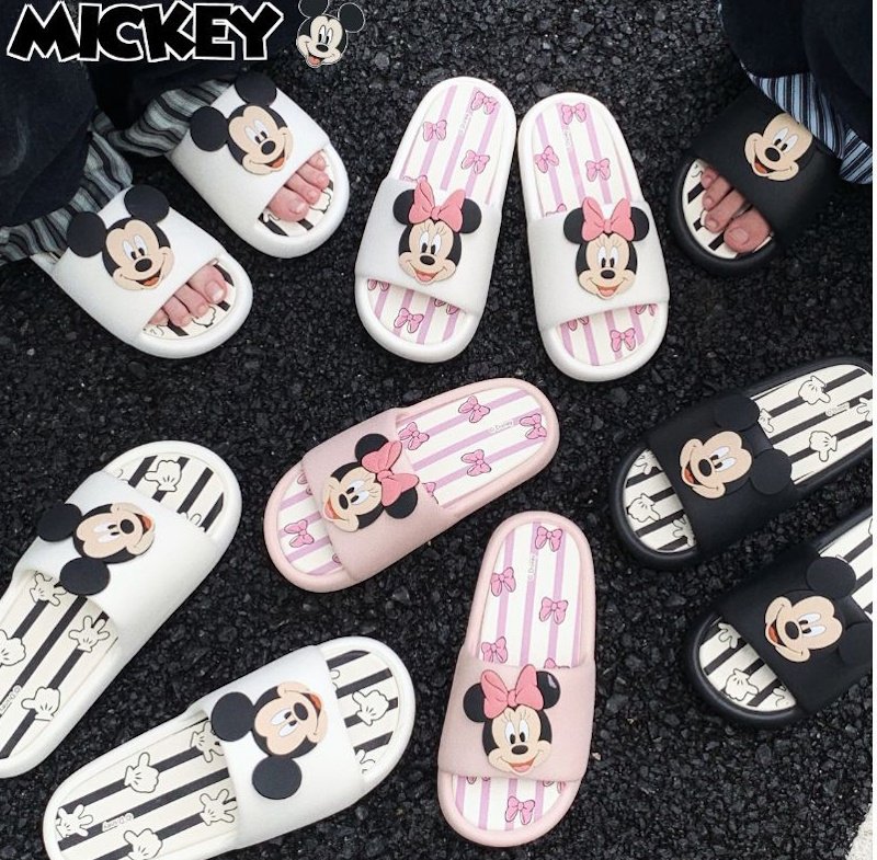 画像10: Mickey and Minnie flip flops soft bottom sandals slippers Beach sandals  ユニセックス男女兼用 ミッキー&ミニーフリップフロップ  シャワー ビーチ サンダル (10)