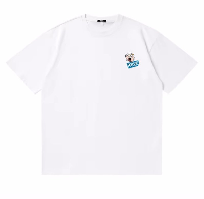 画像6: POPEYE Graffiti Paint short sleeve T-shirt 　 ユニセックス男女兼用プリント  半袖Tシャツ プルオーバー (6)