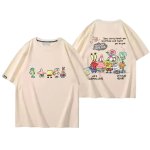 画像11: Unisex Graffiti SpongeBob Print Short Sleeve T-shirt ユニセックス 男女兼用 落書き スポンジボブ ＆パトリック半袖 Tシャツ (11)