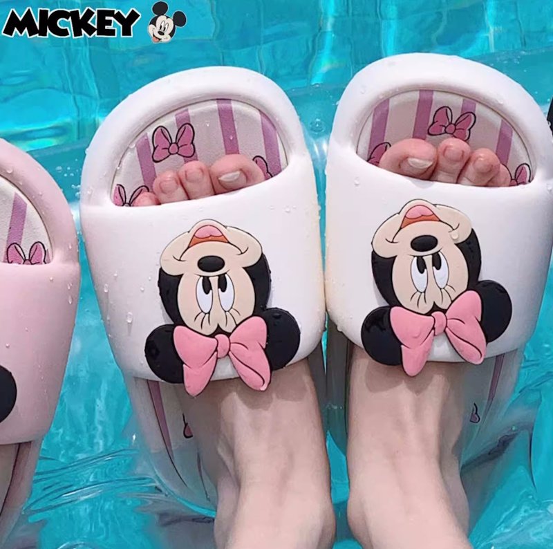画像13: Mickey and Minnie flip flops soft bottom sandals slippers Beach sandals  ユニセックス男女兼用 ミッキー&ミニーフリップフロップ  シャワー ビーチ サンダル (13)