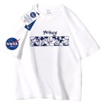画像1: NASA x Box Mickey Mouse Print short sleeve T-shirt 　 ユニセックス男女兼用NASAナサ×ボックスミッキープリントヒップホッププリント  半袖Tシャツ プルオーバー (1)