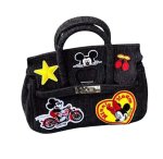画像2: Unisex Mickey x DISNEY Washed Denim Mickey Birkin Tote Shoulder Crossbody Bag　ウォッシュドデニムミッキー＆ミニーBKトートショルダークロスボディバッグ (2)