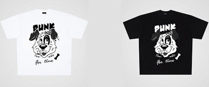 画像6: Punk Dog Print round neck Tshirts  パンクドッグプリント ラウンドネック Tシャツ ユニセックス 男女兼用 (6)